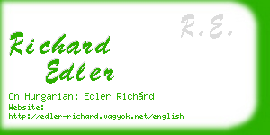 richard edler business card